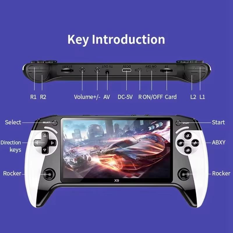 YLW 5.5 Inch HD Screen Handheld Game Console