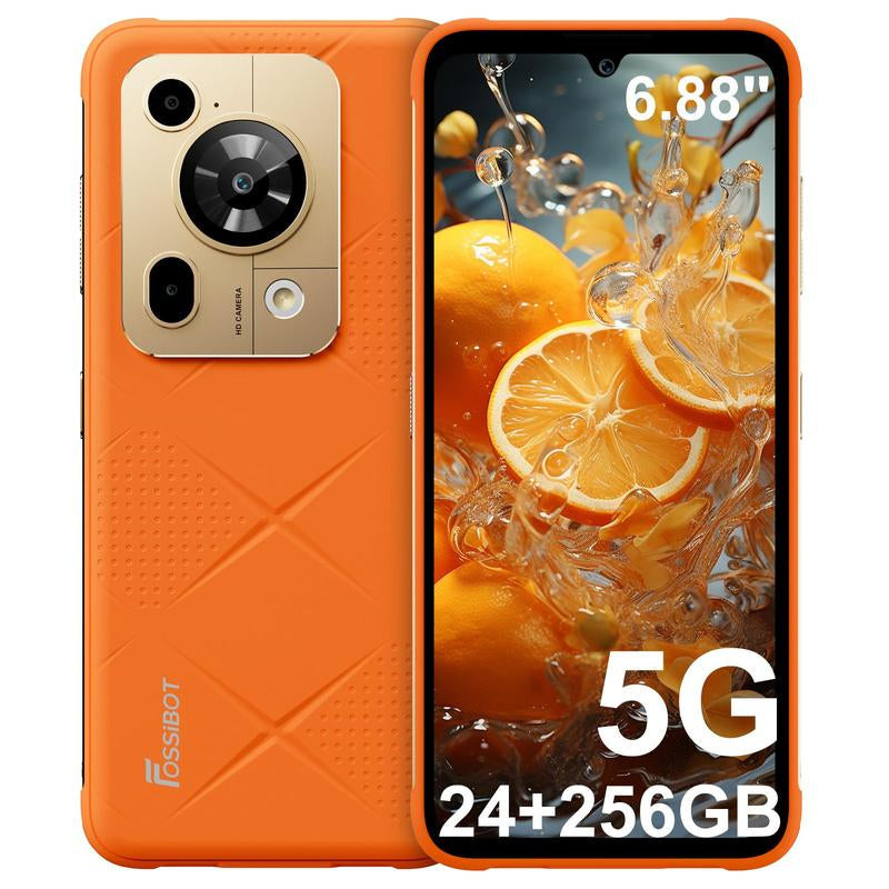 Fossibot F112 Pro 6.88‘’ Rugged Smartphone 5G Unlocked, 24GB+256GB 50MP+16MP 7150Mah MTK8788 Octa-Cora Processor