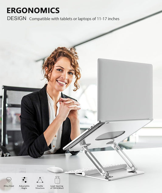 Laptop Stand,  Laptop Holder, Multi-Angle Stand with Heat-Vent to Elevate Laptop