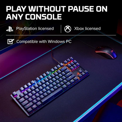 Alloy Origins Core - Tenkeyless Mechanical Gaming Keyboard, Software Controlled Light & Macro Customization, Compact Form Factor, RGB LED Backlit, Linear  Red Switch,Black