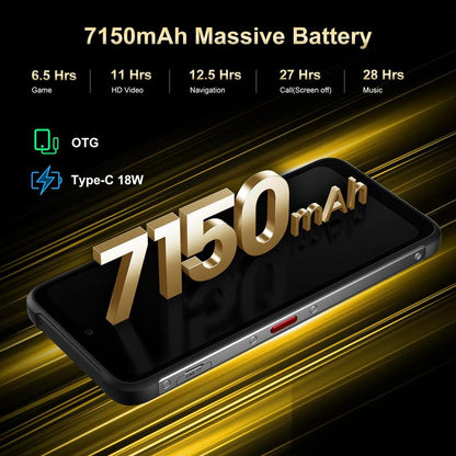 Fossibot F112 Pro 6.88‘’ Rugged Smartphone 5G Unlocked, 24GB+256GB 50MP+16MP 7150Mah MTK8788 Octa-Cora Processor